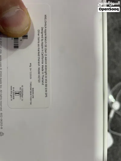 للبيع Apple Watch SE 2 (44mm) لون Midnight استعمال اقل من شهر 3