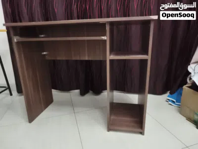 Study/Office table for bedroom/hall.. in good condition with good brown wood design, negotiable 3