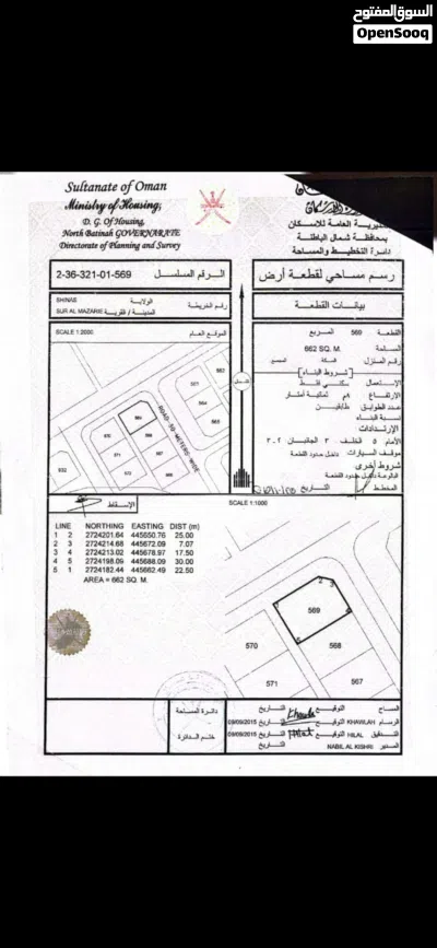 ارض سكنية سوبر كورنر ولاية شناص سور المزاريع وسط المنازل غرب المدارس 3