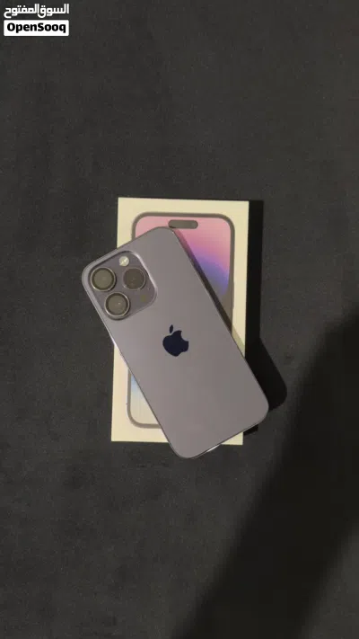 ايفون 14 برو بنفسجي غامق ( 256 جيبي / نسبة الشحن 82٪) iPhone 14 pro Deep purple ( 256GB- 82% ) 2