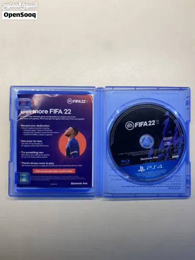 سيدي FIFA 22 PS4 الحالة شبه مستعمل وخشوط خفيفة جدا 3