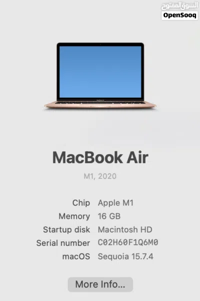 Macbook Air M1 16GB, 265GB, 2021 3