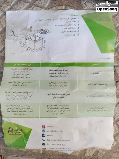 فلتر مطبخ تحت السنك او غيره لعزل الدهون والاوساخ  صناعة راقية 3