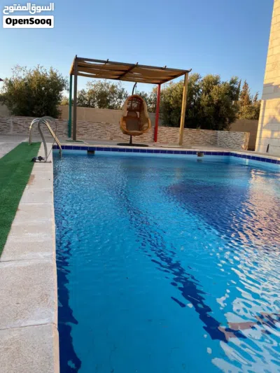 شاليه للايجار اليومي الاسبوعي الشهري في منطقة طريق المطار مناسب للعائلات والشباب 2