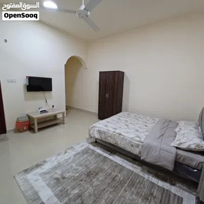 المعبيله الثامنة & والمعبيلة حي الشروق شارع النور غرف مفروشة بدورة مياة خاصة للإيجار يومي اسبوعي 3