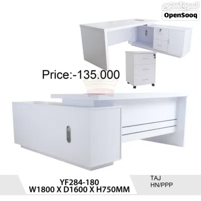 طاولة مكتب جديدة تمامًا على شكل حرف L Brand New Office Table-L Shape 3