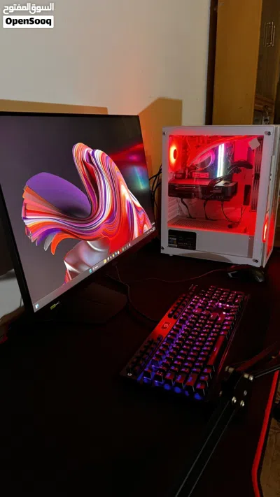 كمبيوتر تجميعة سيت أب قيمنك كامل للبيع بسعر مناسب RTX 4060 Ti / i7 12700 / RAM 64 / شاشة 27 4