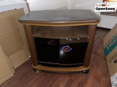 Black TV Stand TV cabinet Floor lamp Floor table 3