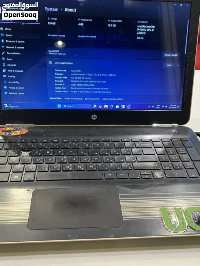 لاب توب اتش بي HP. كور اي سفن. CORE I7 2