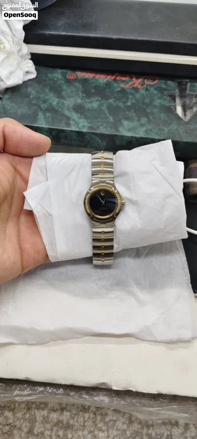 Movado Ladies SE Classic Sport Edition Diamond Bezel Sapphire Crystal Stainless Steel and Gold 4