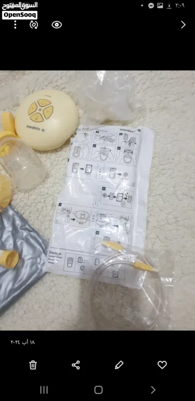 شفاط حليب ماركة medela Swing كهربا وبطاريات 4