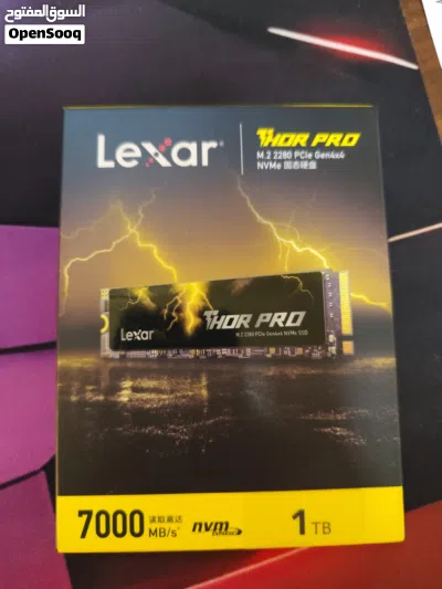 Lexar Thor Pro 1TB NVMe SSD PCIe Gen4 – 7000MB/s سرعة قراءة تصل إلى 2