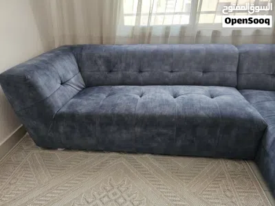 2 كنبة حرف L مع طاولة ايكيا 3