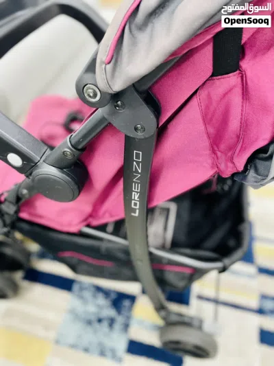 Junior Stroller with Large Sized Rubber Wheels عربة اطفال ماركة جونيور بدواليب كاوتشوك كبيرة 3