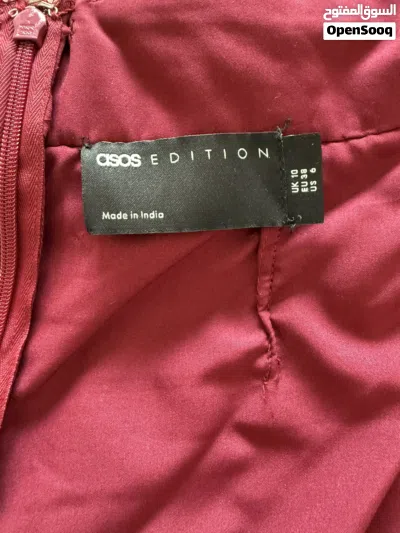 بدلة asos معدسة عنابية 2