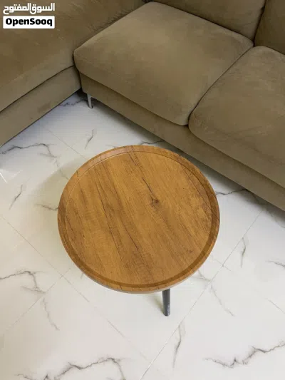 Comfortable sofa with round table 2