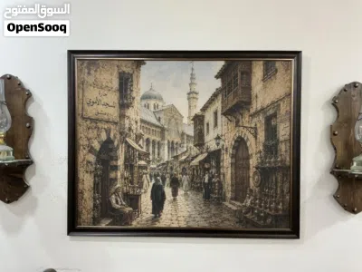 لوحة فنية لحارة دمشقية 3