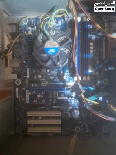 جهاز pc الجيل التالت كيسة مستطيلة ماركة القطع البورد والمعالج استيراد hp اما الهارد ssd San disk 3