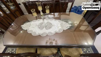 غرفة سفرة ..طاولة طعام + انتريه+فضية 3