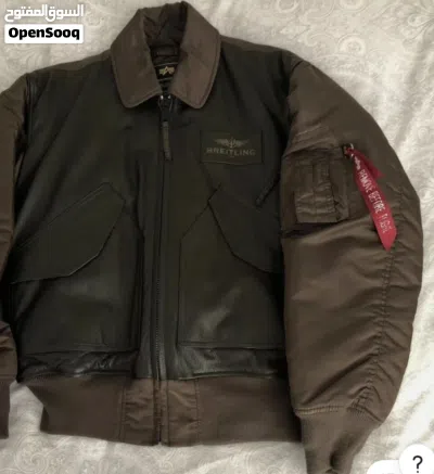 جاكيت بريتلنج Breitling Alpha Industries Leather Flying Top Gun Jacket جاكيت بريتلنغ 2