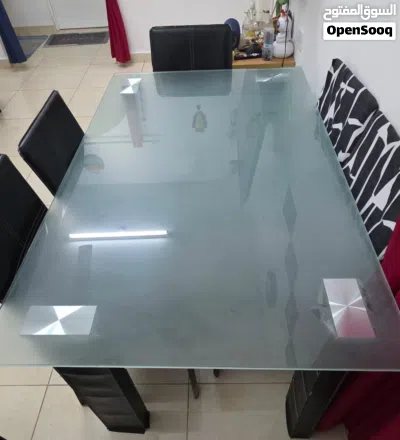 Glass Top Dining Table with 5-Chair for Sale. 2
