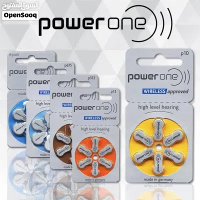 INS0110916بطاريات للأجهزة المساعدة على السمع power one متوفرة بجميع المقاسات 3