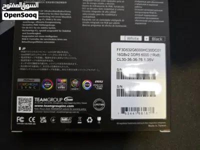 T.Force Gaming Desktop Memory - 32GB (2x16GB) - 6000MHz RGB Black - NEW 2
