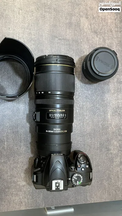 للبيع نيكون 3400d مع عدسة سيجما 70/200 f/2.8 مع ادابتر سيجما x2 2