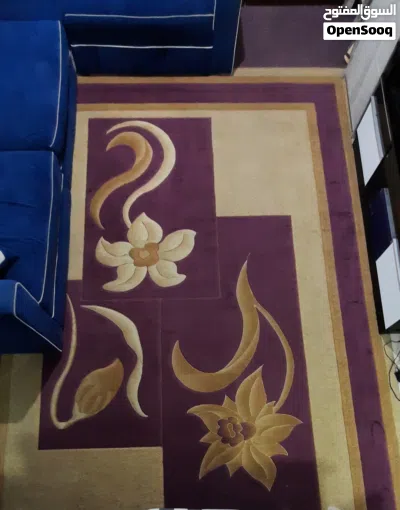 Beautiful purple+Golden coloured rug for sale !! Width : 3 meters , Length : 4 meters 2