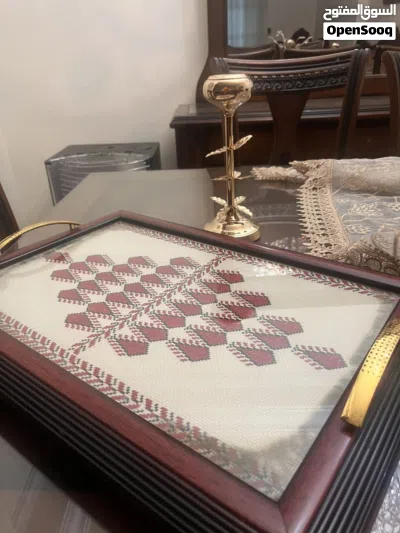 صينة تقديم تراثية مطرزة يدويا شغل ايتامين فاخر 4