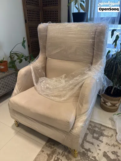 2x Single seat cushioned sofas with cushion 3