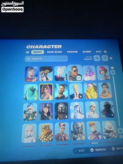 العنوان: حساب فورت نايت مميز سكن التفاحة النادر وسيزون مارفل كامل (47 سكن) 2