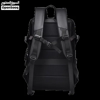حقيبة ظهر للابتوب ذات سعة كبيرة - S-61-15.6 Black Backpack leather laptop and stuff bag 3