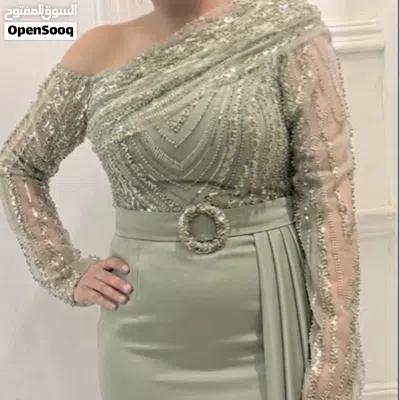 فستان سهرة اخضر 2