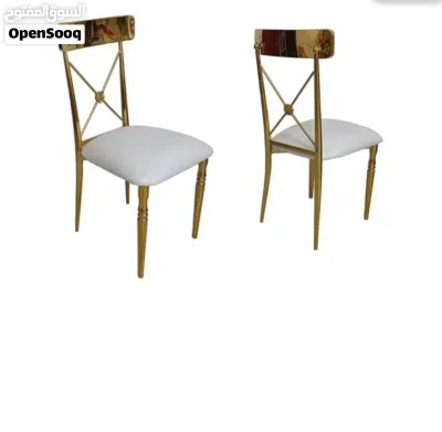 Luxury in Every Detail Gold Cross-Back Dining Chair 4