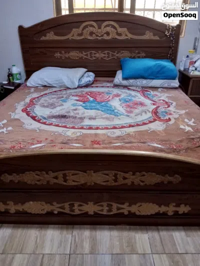 تخت مجوز غرفه نوم خشب زان ملبس فورمايكا نضيف كامل مش ناقصو اشي 2