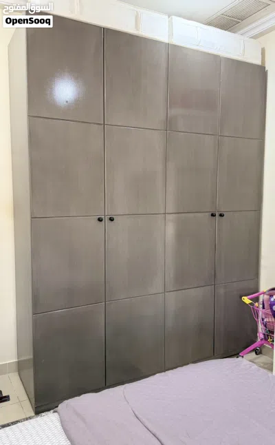 Bedset for sale bed (160x200) 4 door spacious wardrobe with a side table 2
