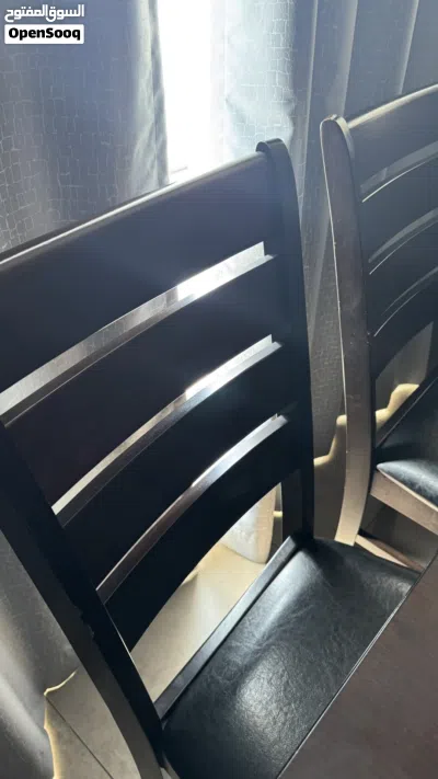 Wooden and leather tables and seats for sale 2