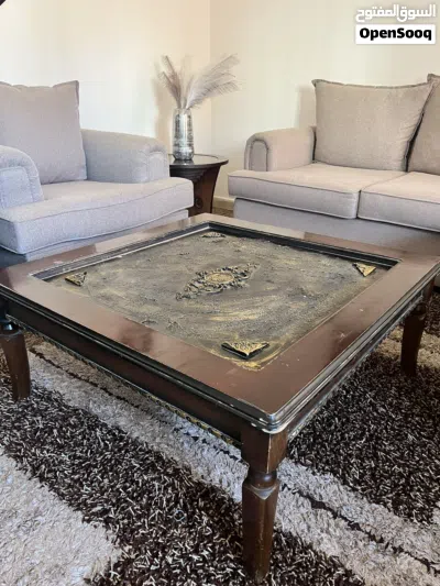 طاولة وسط خشب بدون سطح زجاجي 2