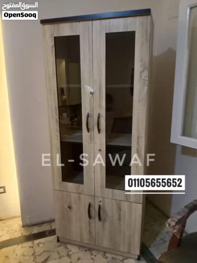 مكتبة ملفات خشب mdf اسباني ، مكتبة ملفات مودرن ، دولاب أوراق ، خزانات كتب ، مكتبة 2ضلفة ، أثاث مكتبي 4