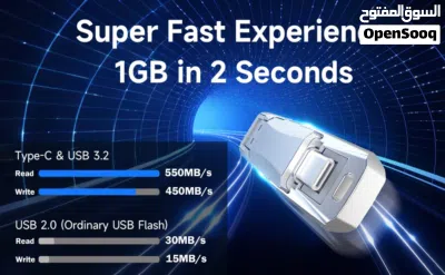 فلاش ميموري SSD الجيل Gen 2 خارجي فائق السرعة بسعة 512GB خاص بأجهزة الايفون المنتج أصلي 100% 3