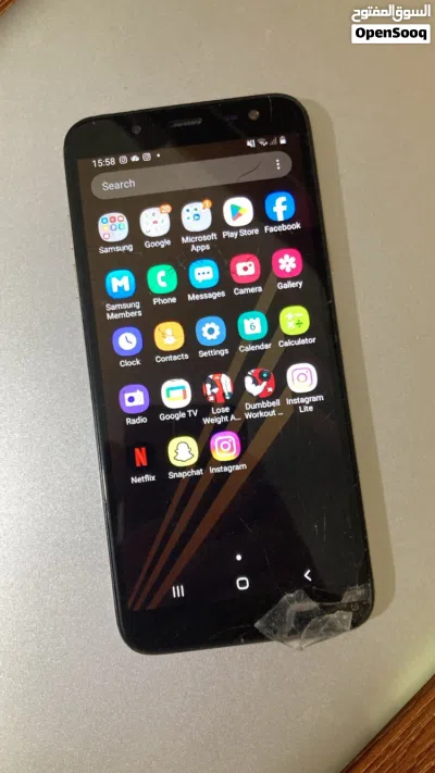 Samsung A6 - بشغل خطين + بنزل تطبيقات 3