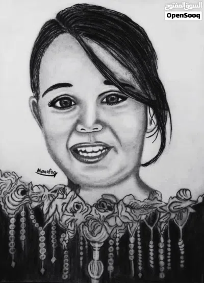 رسم يدوي بأحجام مختلفة حسب الطلب بنصف السعر 4