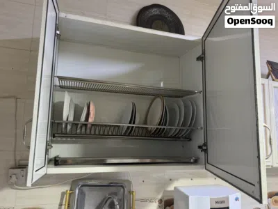 Kitchen Cabinet with Red Doors — Slim Storage Unit 3