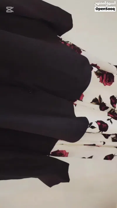 black shirt with beautiful white skirt with pink rosea 3