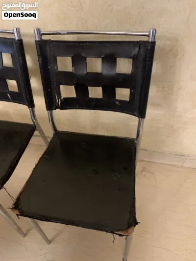 كراسي سفرة جلد مستعمل 4
