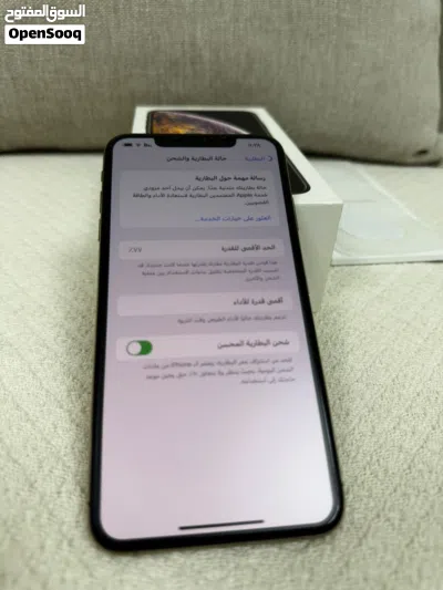 ايفون اكس اس ماكس ذهبي 256 وكاله نظيف مره شبه جديد بطارية 77 3