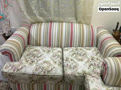 Seven seater sofa set with 6 cushions, one teapoy and four side tables Negotiable 4