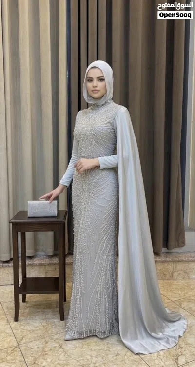 فستان شك خرز فضي 2