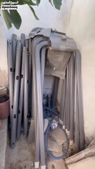 مسبح عائلي منزلي الحجم INTEX 488×244×107 بهيكل فولاذي 4